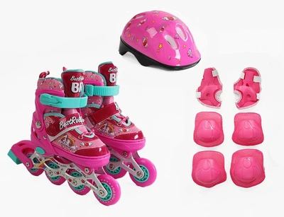 Комплект роликов с защитой 210-XS Best Roller колеса PVC светящиеся. Pink (размер 26-28) (153148)