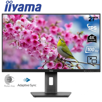 Монитор iiyama XUB2797UHSNP-B1 безрамочный IPS 3840х2160 4K Ultra HD 27" / 4W