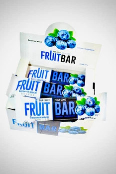 Батончики FRUIT BAR Мюслі Чорниця глазуровані 12 шт 300 г