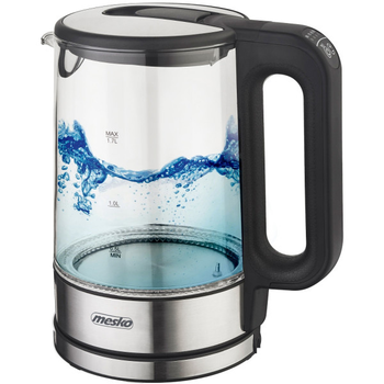 Электрочайник Mesko MS 1301 2200W 1.7л стекло установка температуры Black (MS1301B)