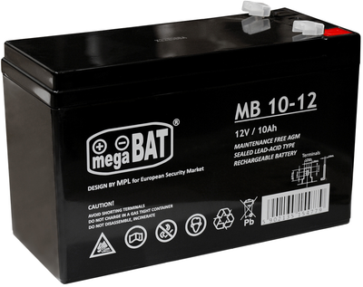 Akumulator żelowy LEAN Toys AGM do auta na akumulator 12V 10Ah Black 969 (5907625586238)