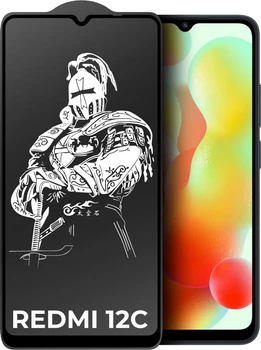 Защитное стекло King Fire Xiaomi Redmi 12C (Full Glue) Black (30778)