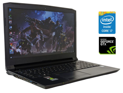 Игровой ноутбук Б-класс Sager N855HJ / 15.6" (1920x1080) IPS / Intel Core i7-7700HQ (4 (8) ядра по 2.8 - 3.8 GHz) / 16 GB DDR4 / 500 GB SSD / nVidia GeForce GTX 1050, 2 GB GDDR5, 128-bit / WebCam б/у