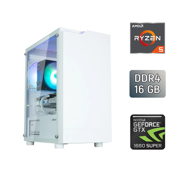 Игровой ПК Zalman T4 Plus / AMD Ryzen 5 5500 (6 (12) ядер по 3.6 - 4.2 GHz) / 16 GB DDR4 / 512 GB SSD / nVidia GeForce GTX 1660 Super, 6 GB GDDR6, 192-bit / 500 W / ASRock B450M-HDV R4.0 б/у