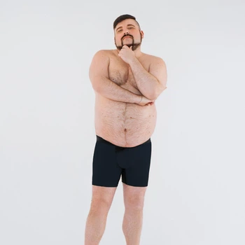 Мужские анатомические боксеры Anatomic Long w/skew fly Light Plus, Black Series, темно-синий 8XL LLPS140-46