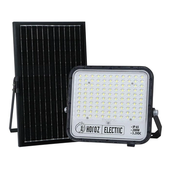 Прожектор светодиодный с солнечной панелью TIGER Pro -200 200W 6400K Horoz Electric