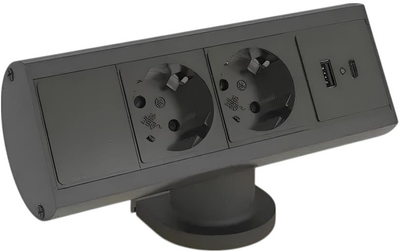 Gniazdko Kondator Axessline Desk 935-D2CC Black (7350030258388)
