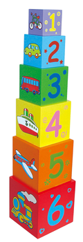 Drewniana edukacyjna piramidka Viga Jedno w drugie 59461 (6934510594619)