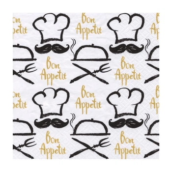 Комплект 12 шт. Декупажні серветки "Bon Appetit", 33*33 см, 17,5 г/м2, 20 шт, ti-flair 344835 4103070057250