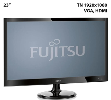 Монитор 23" Fujitsu SL23T-1 TN 1920x1080 Full HD VGA, x 2 HDMI (MFSL23T-1A) Б/У