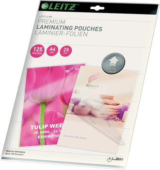 Folie do laminowania Leitz błyszczące 125 mikronów A4 25 szt. (4002432397662)