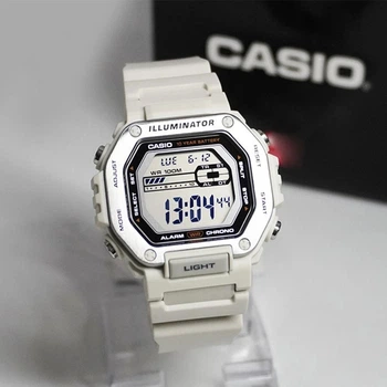 Кварцовий наручний годинник Casio MWD-110H-8AVEF бежевий чоловічий