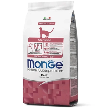 Корм сухий Monge Cat Sterilised для стерилізованих котів з яловичиною 1.5 кг (8009470005524)