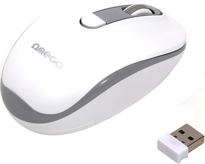 Mysz Omega OM-220 Wireless White/Grey (OM220WG)