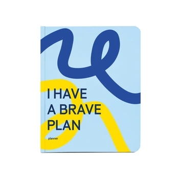 Планер Orner I HAVE A BRAVE PLAN А5+ 248 листов патриотичный голубой