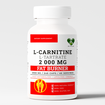 Л карнітин (l carnitine) тартрат 2000 мг. Envie Lab для жінок та чоловіків для схуднення 240 капсул