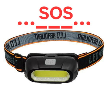 Ліхтар на лоб червоне світло SOS режим робота на резинці USB акамулятор кх-213 Тype-c
