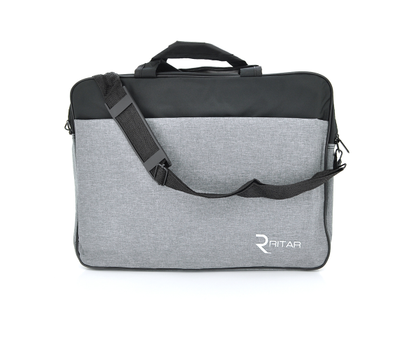 Сумка для ноутбука Ritar 15.6", джинсова тканина, сіро-чорна (Gray-Black)