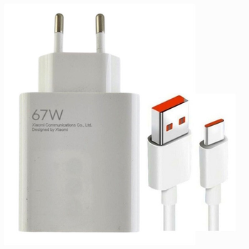 Зарядное устройство 67W + кабель Type C (6A) MDY-12-EH Qualcomm QC3.0, QC4.0 Белый