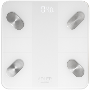 Напольные электронные весы Adler AD 8186 Smart до 180кг 3хААА автовыключение White (AD8186W)