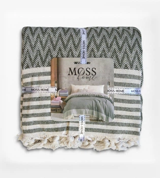 Покрывало MOSS Хлопковое Miray Haki Евро 210 x 230 см Хаки