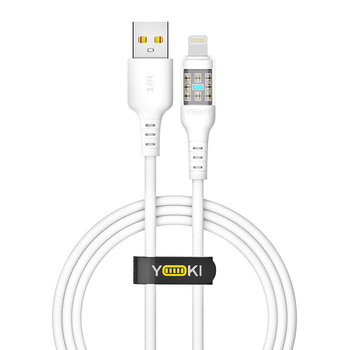 USB YOKI CYBER YK-CY23 Lightning 2.4A 1.2m Белый