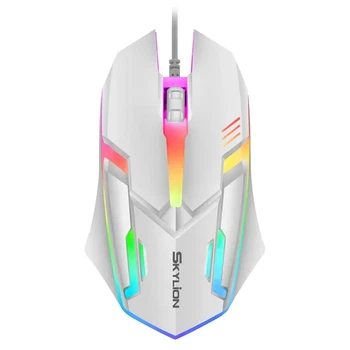 Проводная мышь SKYLION F1 светящаяся игровая USB для ноутбука или компьютера