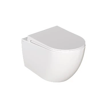 Унітаз підвісний безобвідковий 52,5 x 35,5 см з сидіннями Soft Close Durabagno SIENA