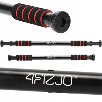 Турник раздвижной 4FIZJO Basic 61.5-100 см Black/Red (P-5905973402712)
