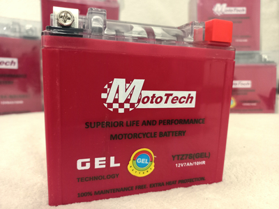 Акумулятор гелевий мото Mototech 12V 7Ah АКБ YTZ7S 112х68х108 мм