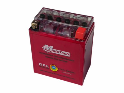 Акумулятор гелевий мото Mototech 12V 7Ah 10 HR АКБ YTX7L-BS 110х67х132 мм