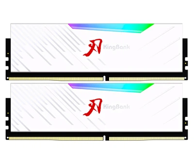 Пам'ять 16Gb x 2 (32Gb Kit) DDR5, 7200 MHz, KingBank Soarblade RGB, White, 34-45-45-115, 1.4V, з радіатором (K5.01.FLA5HD9301)