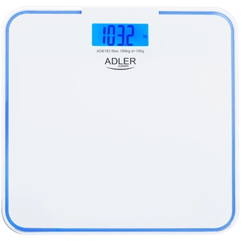 Весы напольные электронные Adler AD 8183 180 кг синяя подсветка белые(TDB_A403DEAA4F05)
