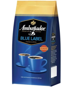 Кава в зернах натуральна Ambassador Blue Label Амбассадор вага 1 кг