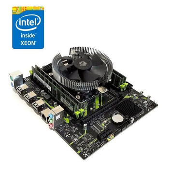 Комплект: Материнська плата Machinist X99 PR9-H (Unlock Turbo Boost) / LGA2011-3 / Intel Xeon E5-2630 v3 (8 (16) ядер по 2.4 - 3.2 GHz) / 64 GB DDR4 + Кулер ID-Cooling DK-01 б/в