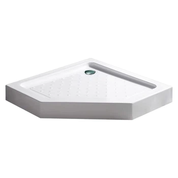 Душевой поддон Volle 90x90x14см пятиугольный,в комплекте с сифоном white 4400.143007