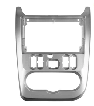 Перехідна рамка для автомагнітоли Renault Sandero/Logan/Dacia 2009-15(Black/Silver) 9"