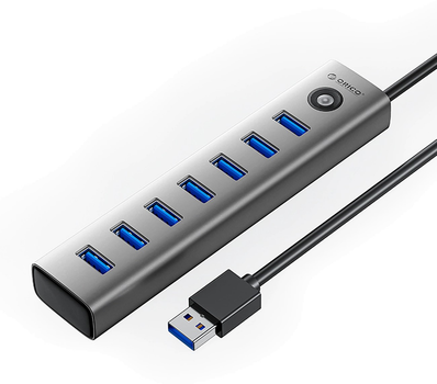 Hub USB Orico 7x USB-A 3.0 + USB-C 5V/3A 1m (CL7U-U3)