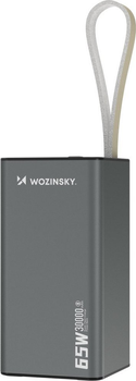 Powerbank Wozinsky K65+ 65W 30000mAh 2x USB-C, 1x USB-A 65W Gray (5907769364457)