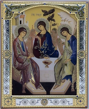 Ікона ArtGlass Свята Трійця срібна (16,7x20,6 см.) (SA7010/4O)