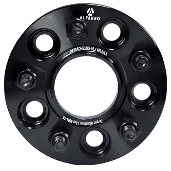 Колесная проставка-адаптер ALFARRO 1 шт. 20 мм PCD 5x108 DIA 63.4 со шпильками 12x1.5 для Ford, Jaguar, Volvo (Кованая)
