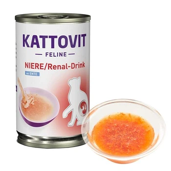 Лечебный напиток Kattovit Veterinary Niere Renal Drink - для кошек с заболеваниями почек, банка 135 мл (4000158773609)