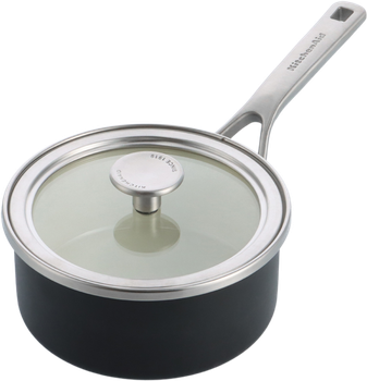 Ківш з кришкою KitchenAid Steel Core 18 см 2 л Матовий чорний (CC005998-001)