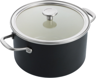Каструля з кришкою KitchenAid Steel Core 24 см 6 л Матовий чорний (CC006001-001)