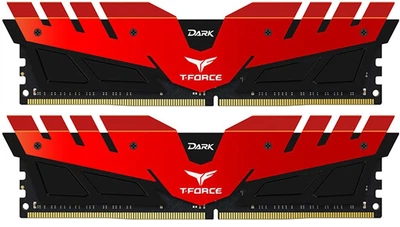 Оперативная память Team T-Force Dark DDR4-3000 16384MB PC4-24000 (Kit of 2x8192) Red (TDRED416G3000HC15ADC01)