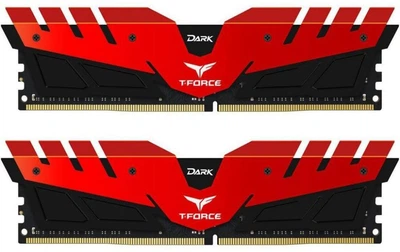 Оперативная память Team T-Force Dark DDR4-2400 16384MB PC4-19200 (Kit of 2x8192) Red (TDRED416G2400HC14DC01)