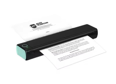 Портативний бездротовий термопринтер Phomemo M08F (A4) з Bluetooth, акумулятор, Android, iOS, Windows, MacOS, чорний колір, 1 кг