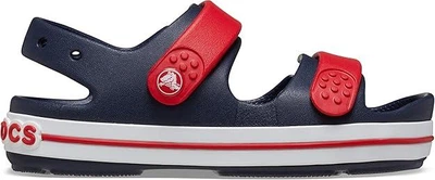 Детские сандалии для мальчика Crocs Crocband Cruiser Sandal T Kids 29-30 С12 Темно-синий с красным (209423)