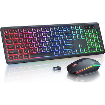 Беспроводная клавиатура и мышь с подсветкой RGB