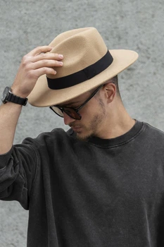 Чоловічий Капелюх Without Onesize Fedora З Стрічкою Beige 520994964